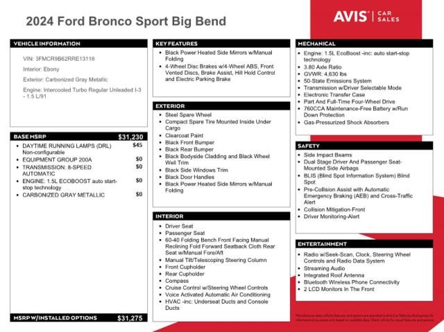 2024 Ford Bronco Sport BIG Bend