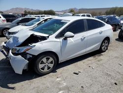 Salvage cars for sale at Las Vegas, NV auction: 2018 Chevrolet Cruze LS