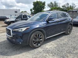 Salvage cars for sale at Opa Locka, FL auction: 2019 Infiniti QX50 Essential