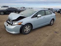 Honda salvage cars for sale: 2012 Honda Civic Hybrid L