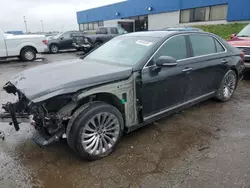 Salvage cars for sale at Woodhaven, MI auction: 2017 Genesis G90 Premium