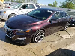 Salvage cars for sale at Bridgeton, MO auction: 2021 Chevrolet Malibu LT