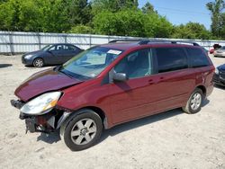 Salvage cars for sale from Copart Hampton, VA: 2010 Toyota Sienna CE