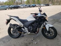 Salvage motorcycles for sale at Sandston, VA auction: 2014 Honda CB500 F