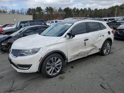 Salvage cars for sale from Copart Exeter, RI: 2016 Lincoln MKX Reserve