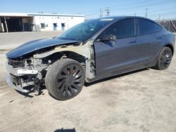 Salvage cars for sale at Sun Valley, CA auction: 2022 Tesla Model 3