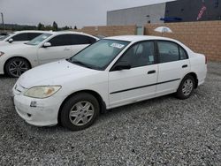 Salvage cars for sale at Mentone, CA auction: 2004 Honda Civic DX VP