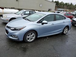 Salvage cars for sale from Copart Exeter, RI: 2017 Chevrolet Cruze LT