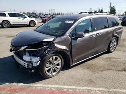 Salvage cars for sale at Rancho Cucamonga, CA auction: 2021 Toyota Sienna Limited