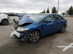 Salvage cars for sale from Copart Rancho Cucamonga, CA: 2015 Honda Civic EX