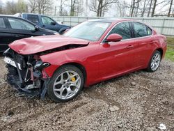 Salvage cars for sale at Central Square, NY auction: 2018 Alfa Romeo Giulia TI Q4