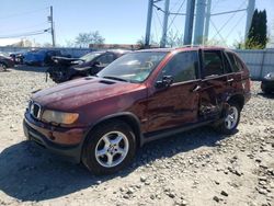 Salvage cars for sale at Windsor, NJ auction: 2001 BMW X5 3.0I