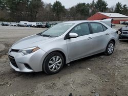 Salvage cars for sale from Copart Mendon, MA: 2015 Toyota Corolla L