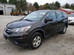 Salvage cars for sale at Mendon, MA auction: 2015 Honda CR-V LX