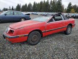 Salvage cars for sale from Copart Graham, WA: 1992 Chrysler Lebaron