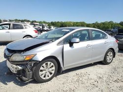 Honda Civic LX salvage cars for sale: 2012 Honda Civic LX