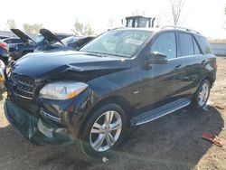 Salvage cars for sale from Copart Elgin, IL: 2012 Mercedes-Benz ML 350 4matic