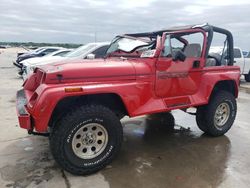 Salvage cars for sale at Grand Prairie, TX auction: 1992 Jeep Wrangler / YJ Renegade