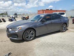 Salvage cars for sale at Homestead, FL auction: 2023 Acura TLX Tech A