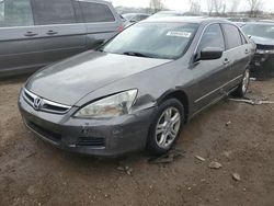 Salvage cars for sale from Copart Elgin, IL: 2007 Honda Accord EX