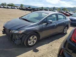 Salvage cars for sale from Copart San Martin, CA: 2013 Honda Civic LX