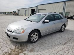 Salvage cars for sale at Kansas City, KS auction: 2007 Honda Accord SE