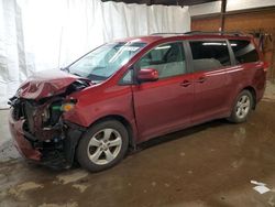 Salvage cars for sale at Ebensburg, PA auction: 2012 Toyota Sienna LE