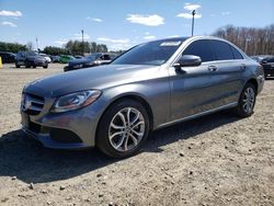 Salvage cars for sale at East Granby, CT auction: 2017 Mercedes-Benz C 300 4matic