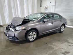 Salvage cars for sale from Copart Albany, NY: 2015 Honda Civic LX