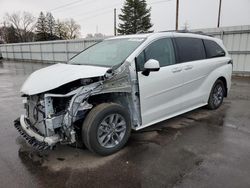 Salvage cars for sale at Ham Lake, MN auction: 2022 Toyota Sienna XLE