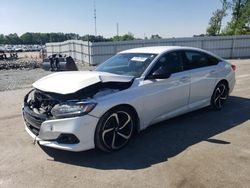 Salvage cars for sale at Dunn, NC auction: 2021 Honda Accord Sport