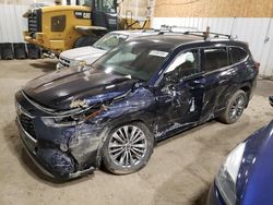 Salvage cars for sale at Anchorage, AK auction: 2021 Toyota Highlander Hybrid Platinum