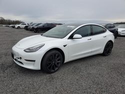 Salvage cars for sale at Assonet, MA auction: 2020 Tesla Model 3