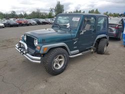 Salvage cars for sale at Woodburn, OR auction: 1998 Jeep Wrangler / TJ Sport
