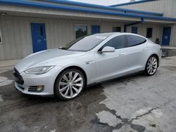 Salvage cars for sale at Fort Pierce, FL auction: 2013 Tesla Model S