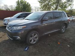 Salvage cars for sale from Copart Baltimore, MD: 2012 Toyota Highlander Limited