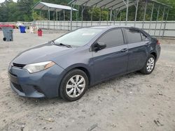Salvage cars for sale at Savannah, GA auction: 2015 Toyota Corolla L