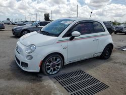 Salvage cars for sale from Copart Miami, FL: 2015 Fiat 500 Sport