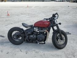 Salvage motorcycles for sale at Arcadia, FL auction: 2022 Triumph Bonneville Bobber