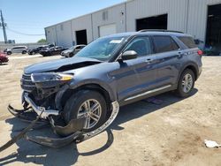 Salvage cars for sale at Jacksonville, FL auction: 2021 Ford Explorer XLT