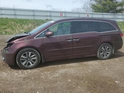 Salvage cars for sale from Copart Davison, MI: 2015 Honda Odyssey Touring