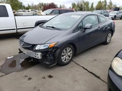 Salvage cars for sale from Copart Woodburn, OR: 2012 Honda Civic LX