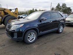 Salvage cars for sale from Copart Denver, CO: 2015 KIA Sorento LX