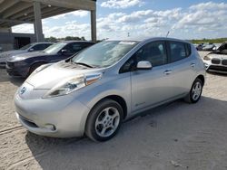 Salvage cars for sale at West Palm Beach, FL auction: 2013 Nissan Leaf S