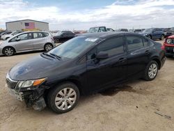 Salvage cars for sale at Amarillo, TX auction: 2012 Honda Civic LX