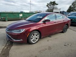 Salvage cars for sale at Woodhaven, MI auction: 2015 Chrysler 200 Limited