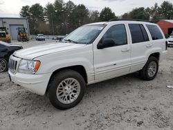 Salvage cars for sale from Copart Mendon, MA: 2002 Jeep Grand Cherokee Limited