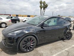 Salvage cars for sale at Van Nuys, CA auction: 2021 Tesla Model Y