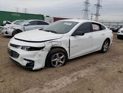 Carros salvage a la venta en subasta: 2018 Chevrolet Malibu LS