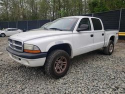 Salvage cars for sale from Copart Waldorf, MD: 2004 Dodge Dakota Quad Sport